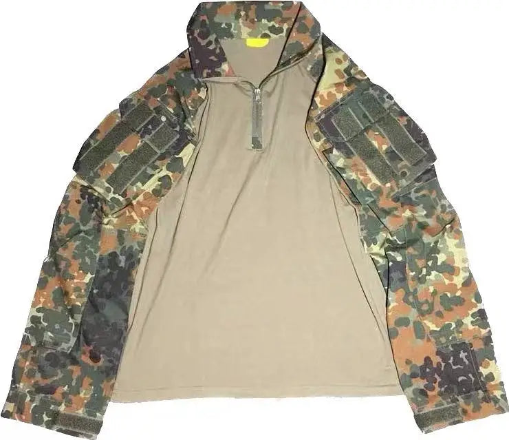 GEN3 Flecktarn Training Tactical Frog Skin G3 Battle Frog Suit Long Sleeved+Long Pants Combat Hunting Breathable Clothes