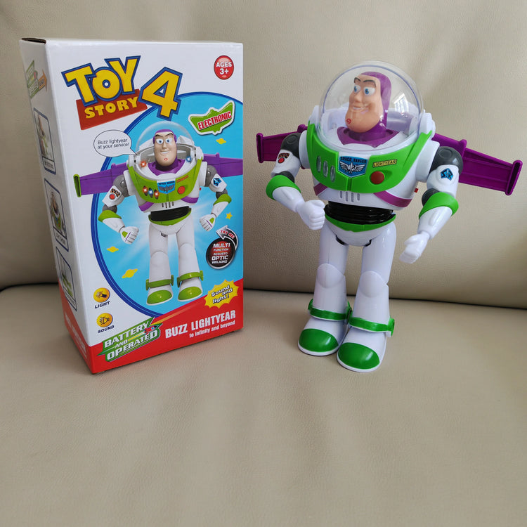 Electric Walking Space Robot Doll Movable Joint Model Toy Creative Birthday Present Decorative Play Gift For Kids Boys Children