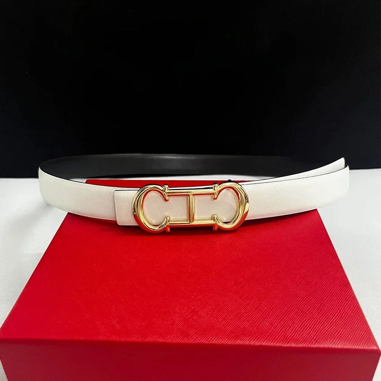 New Thin 2.5cm Women Belt Designer ladies Reversible Leather Belts for women Female Belt for Jeans women dress belts