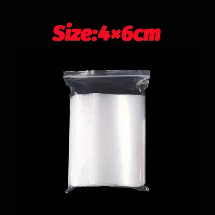 100/1000Pcs Clear Sealed Bags Thicken Plastic Storage Pouch for Small Jewelry Foods Packing Reclosable Zippers Sealing Pouches