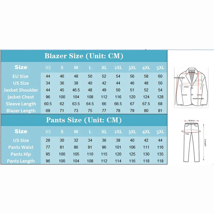 Men's Suits Blazer Pants for Men 2024 Jacket Italian Design Notched Lapel Party Wedding Slim Fit Costume Homme 2 Piece Clothing