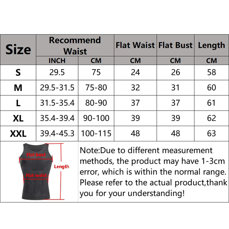 Slimming Vest Men's Slimming Underwear Body Shaper Waist Cincher Corset Men Shaper Vest Body Slimming Tummy Belly Body Shapewear