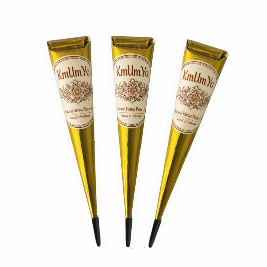 1/3pcs Henna Cone, Brown, Black, Red, Temporary Henna Tattoo, Semi-Permanent Henna Art,Mehendi Art