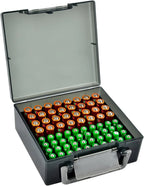 Battery Storage Organizer Holder Holds 72 AA AAA Batteries, Battery Box Case Garage Container,Home Drawer Organization Dispenser