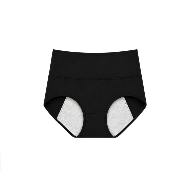 Women's Period Panties High-Waist Cotton Leak-Proof Underwear Girls Breathable Soft Maillard Solid Color Female Briefs Lingerie