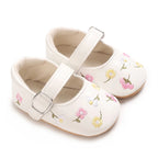 0-1Year Baby Shoes Infant Pre-Walker Shoes Girls Princess Bow Shoes Cute Breathable Flower Soft Sole Casual Sports Footwear