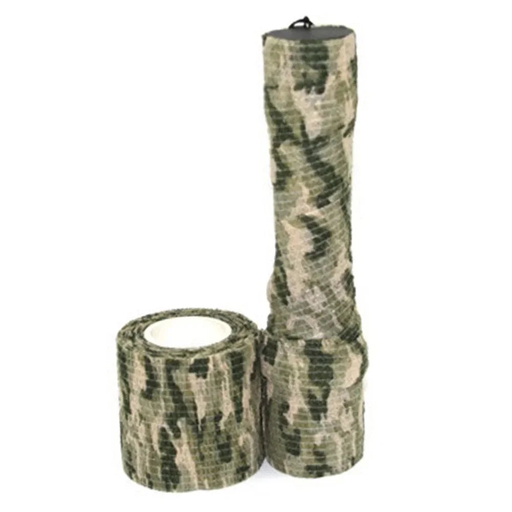 Tactical Camo Tape Hunting Self-Adhesive Wrap Stretch Bandage Outdoor Gear Concealment Cylindrical Object Protection Accessories