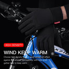 Windproof Warm Touch Screen Anti-slip Cycling Gloves Men Autumn Winter Splashproof Motorcycle Outdoor Sports Black Gloves