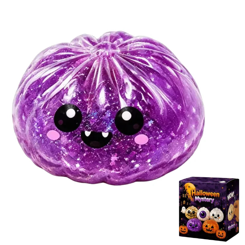 Halloween Simulation Dumpling Pectin Squishy Rebound Soft Squeeze Stress Ball Box Anti-Stress Toy Sensory For Creative Gift