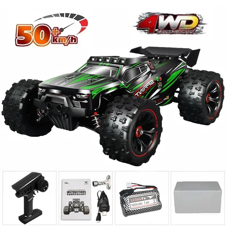1:16 85KM/H Or 50KM/H 4WD RC Car With LED Remote Control Cars High Speed Drift Monster 4x4 Truck for Kids vs Wltoys 124017 Toys