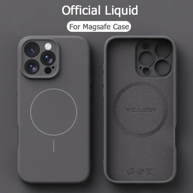 Original Liquid Soft Silicone For Magsafe Wireless Charge Magnetic Case For iPhone 18 17 16 Plus 15 14 13 12 Pro Max 11 Cover