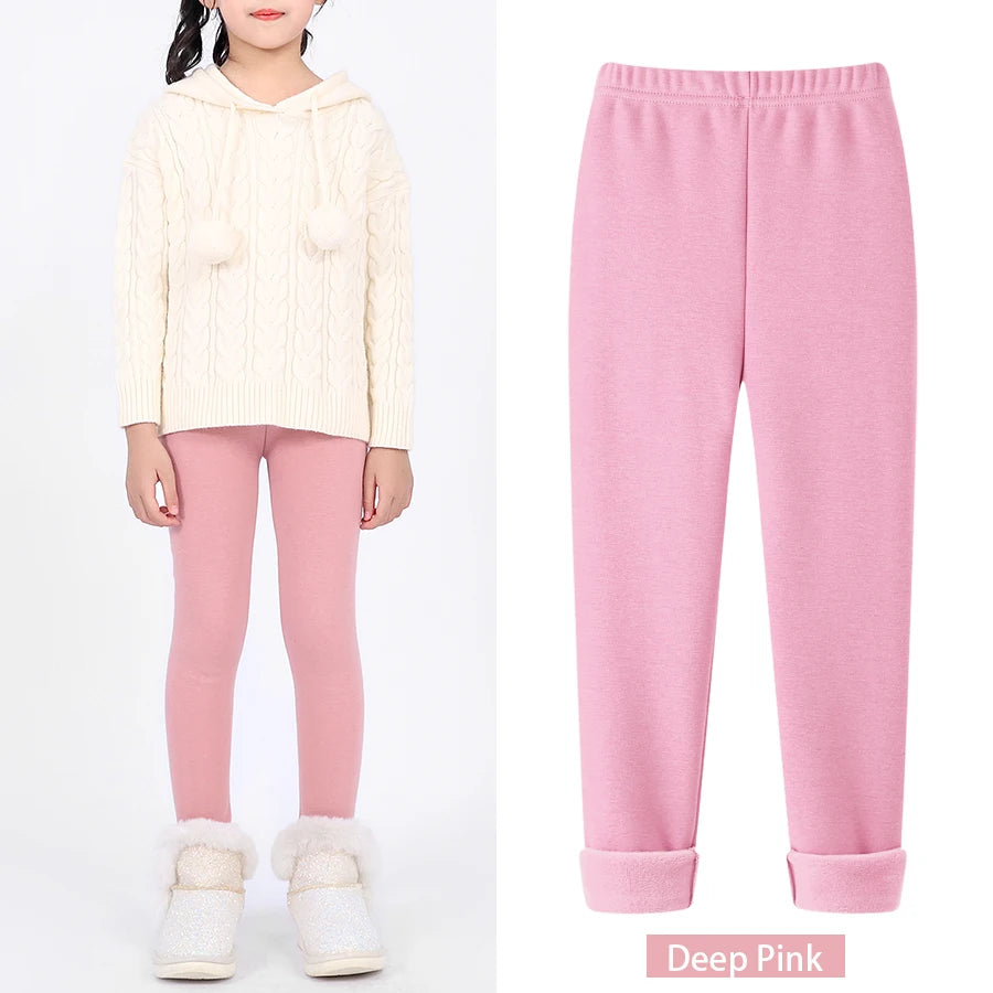 SheeCute Girls Winter Warm Pants Kids Fleece Lined Leggings for 3-11 Years SCW7101