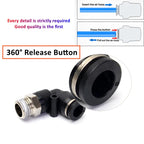 Pneumatic Air Connector Fitting PC/PCF/PB/PKB/PH/PL/PLF/PX/SL 4mm 6mm 8/10mm Thread 1/8 1/4 3/8 1/2 Black Plastic Hose Fittings