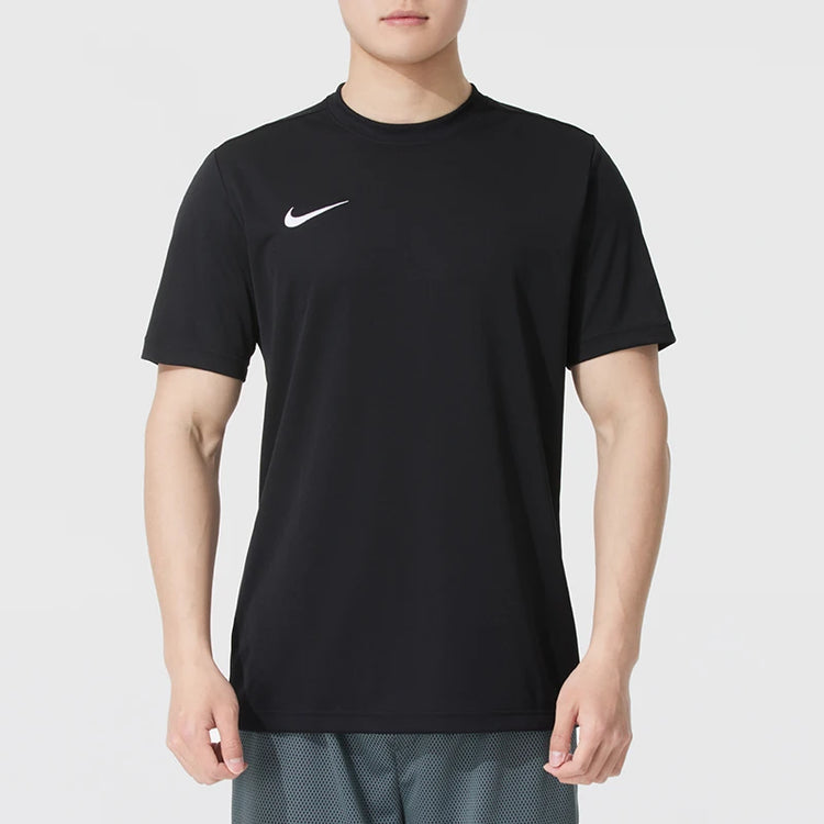 Nike Men's Running and Fitness Training Sportswear Round-Neck Breathable Quick-Drying Short-Sleeved Jersey
