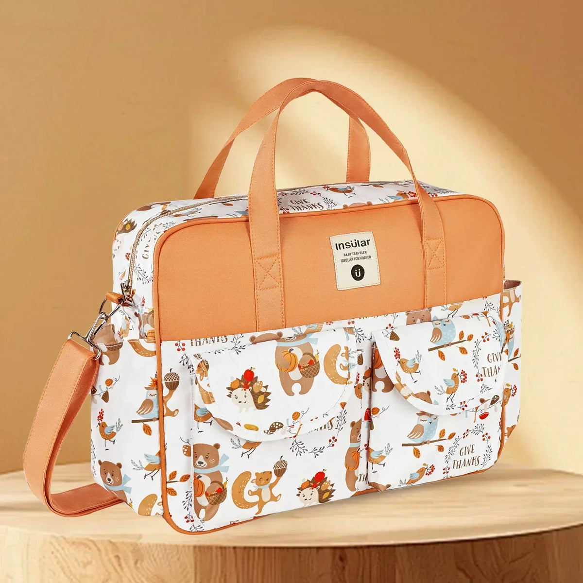 Mommy Diaper Bag For Babies Large Capacity Organizer Waterproof Wide Opening Travel Messenger Crossbody Bag Mummy Baby Nappy Bag