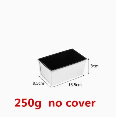 Square toast Bread Baking Tray Cake box Mold with Lid Aluminum Alloy Non-stick Pan Mini Baking Tray Baking Box Diy Cake Bakeware