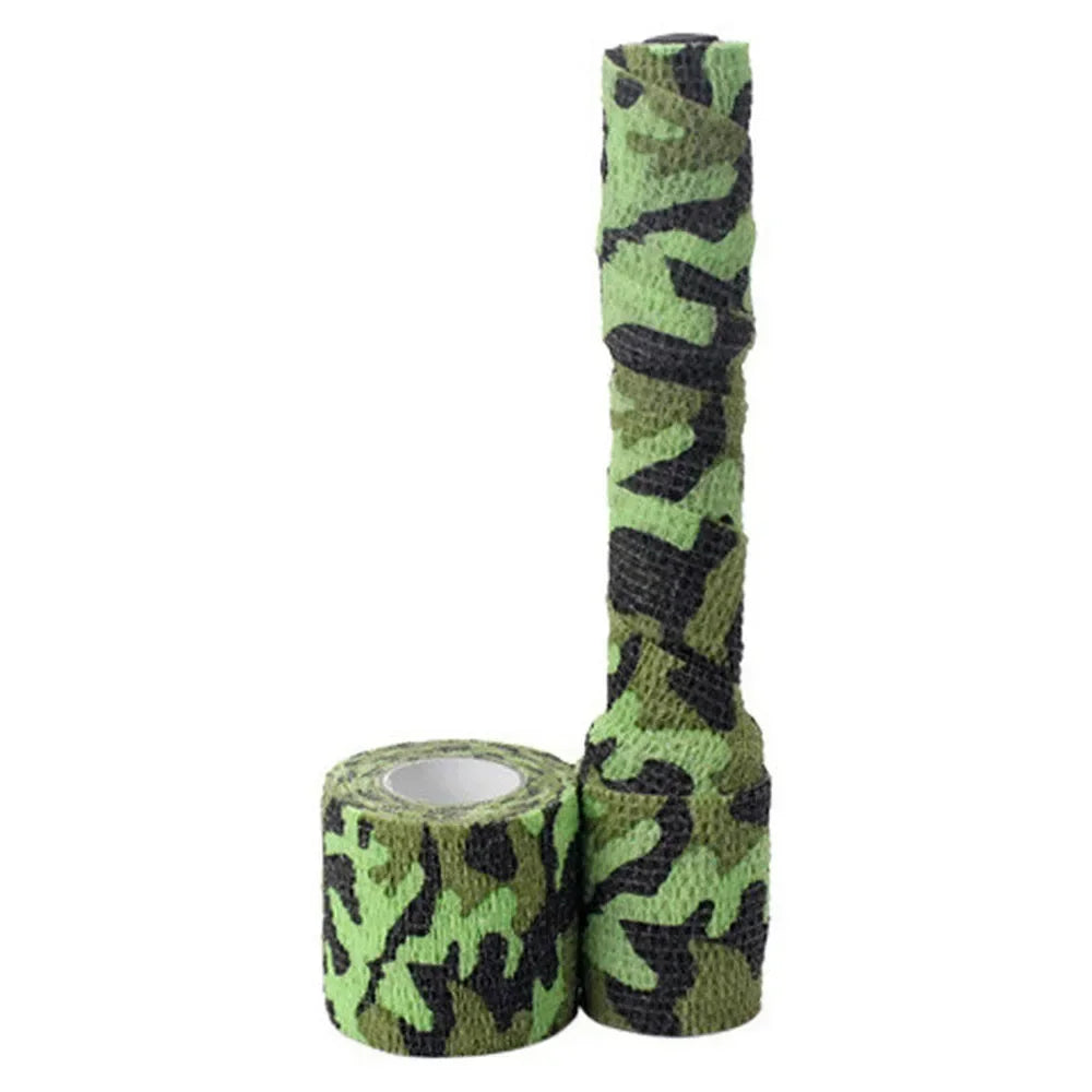 Tactical Camo Tape Hunting Self-Adhesive Wrap Stretch Bandage Outdoor Gear Concealment Cylindrical Object Protection Accessories