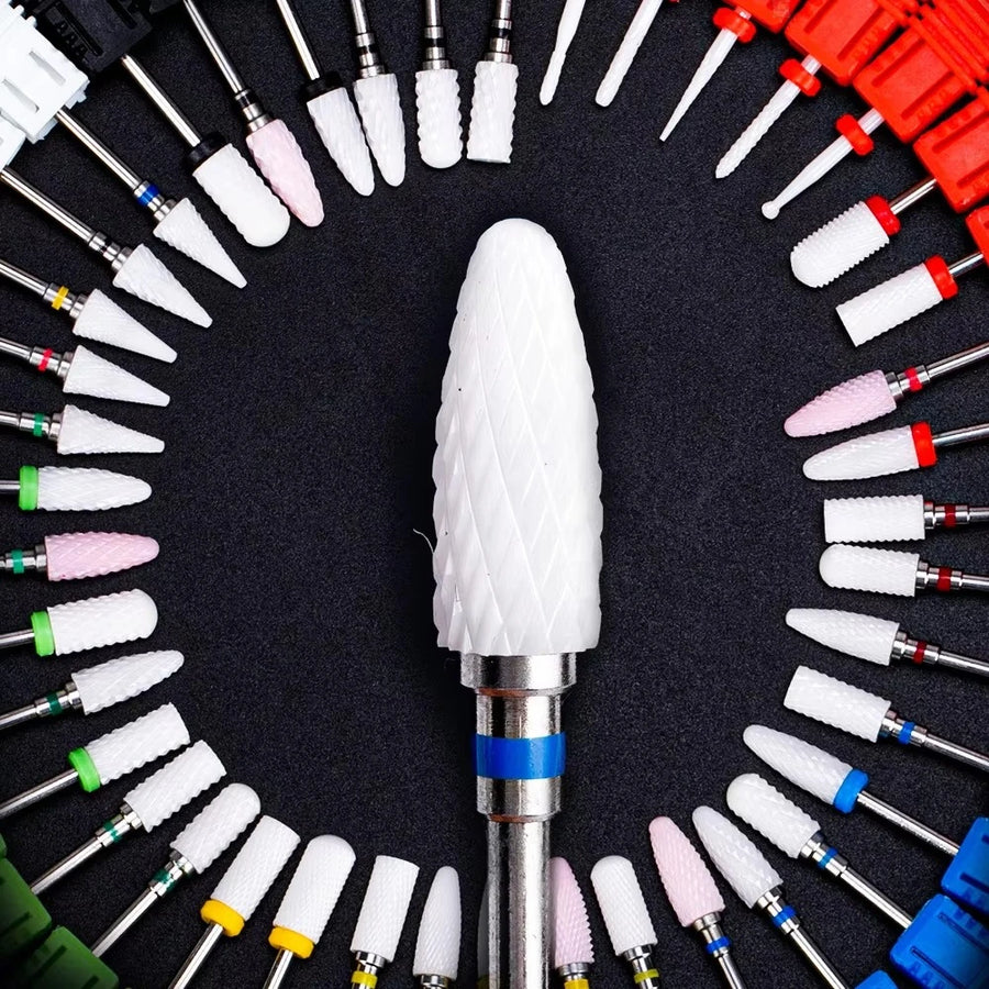 1pcs Ceramic Milling Cutter Nail Drill Bits Electric Manicure Drills Pedicure Mill Bits Machine Files Nail Art accessories Tool