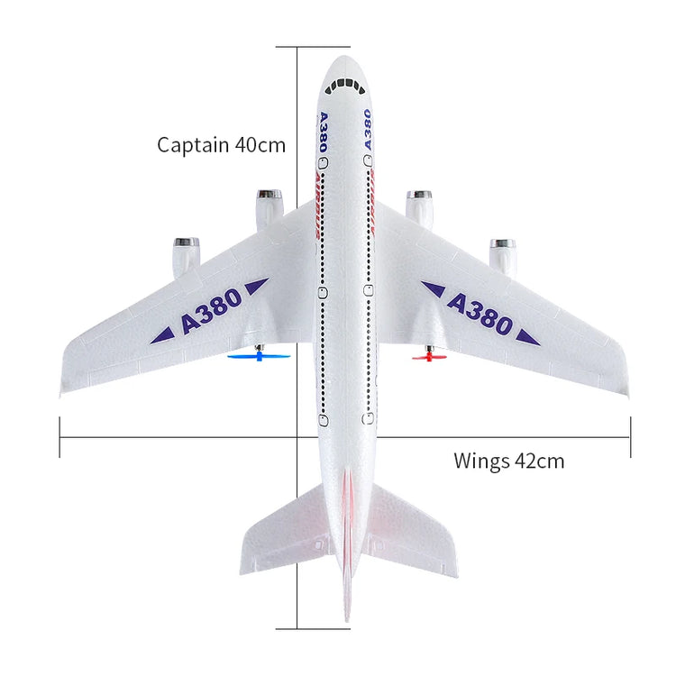 DWI Remote Control Aircraft 2.4G EPP Foam Remote Control Toy A380 Passenger Aircraft Model Drone Children's Gift