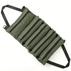 Heavy Duty Roll Up Tool Bag, Oxford Fabric Multi Tool Organizer for Mechanics Electricians Carpenters, Garage Storage