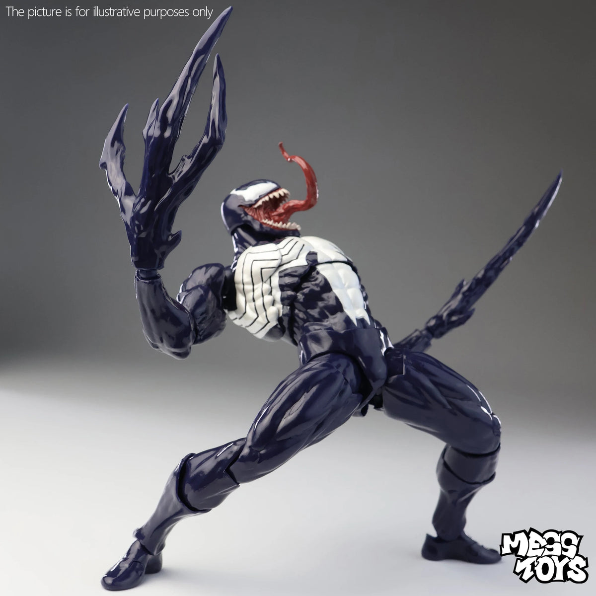 Genuine Mess Toys Venom Anime Action Figure Black Spider Man Lethal Neighbor Collectible Toys Birthday Gift For Adult Collection