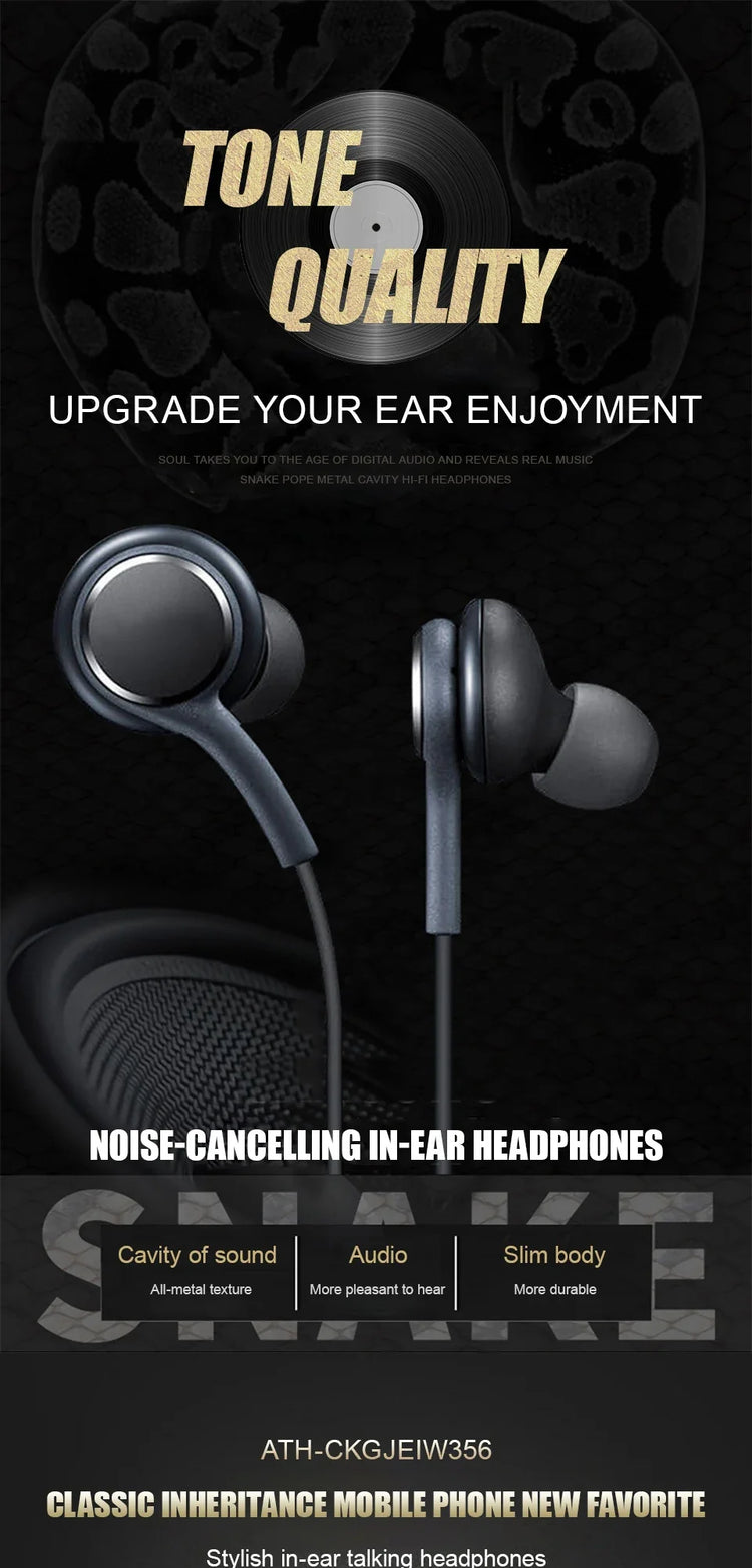 In-Ear 3.5mm Wired Type-C Earphones Stereo Headset Audio Accessories for Android Smartphones