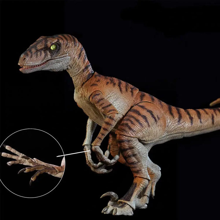 Brand-new NANMU Studio Jurassic dinosaur action figure - Allosaurus/Raptor. With a mischievous smirk. Collectible statue version
