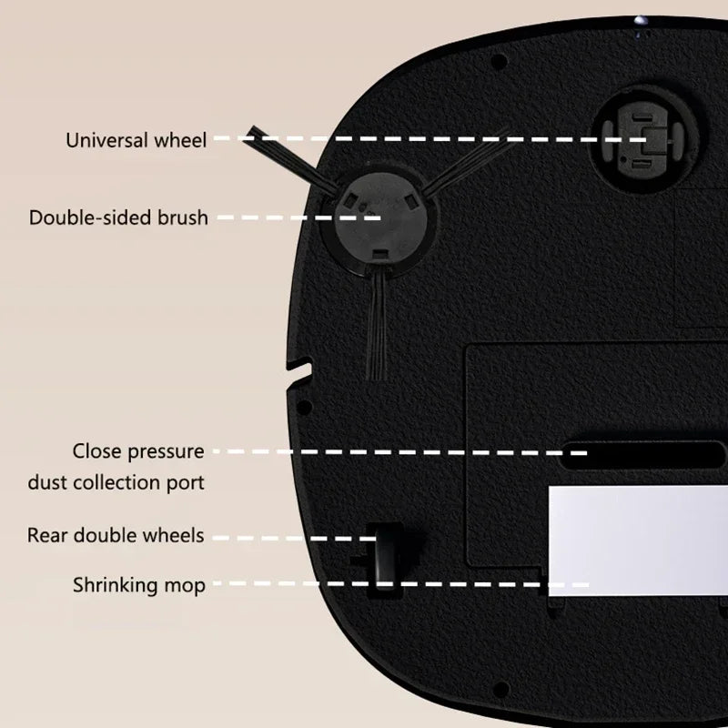 3-in-1 Smart Sweeping Robot Vacuum Cleaner USB Charging Home Fully Automatic Sweep Robot Integrated Sweep Suction Mopping