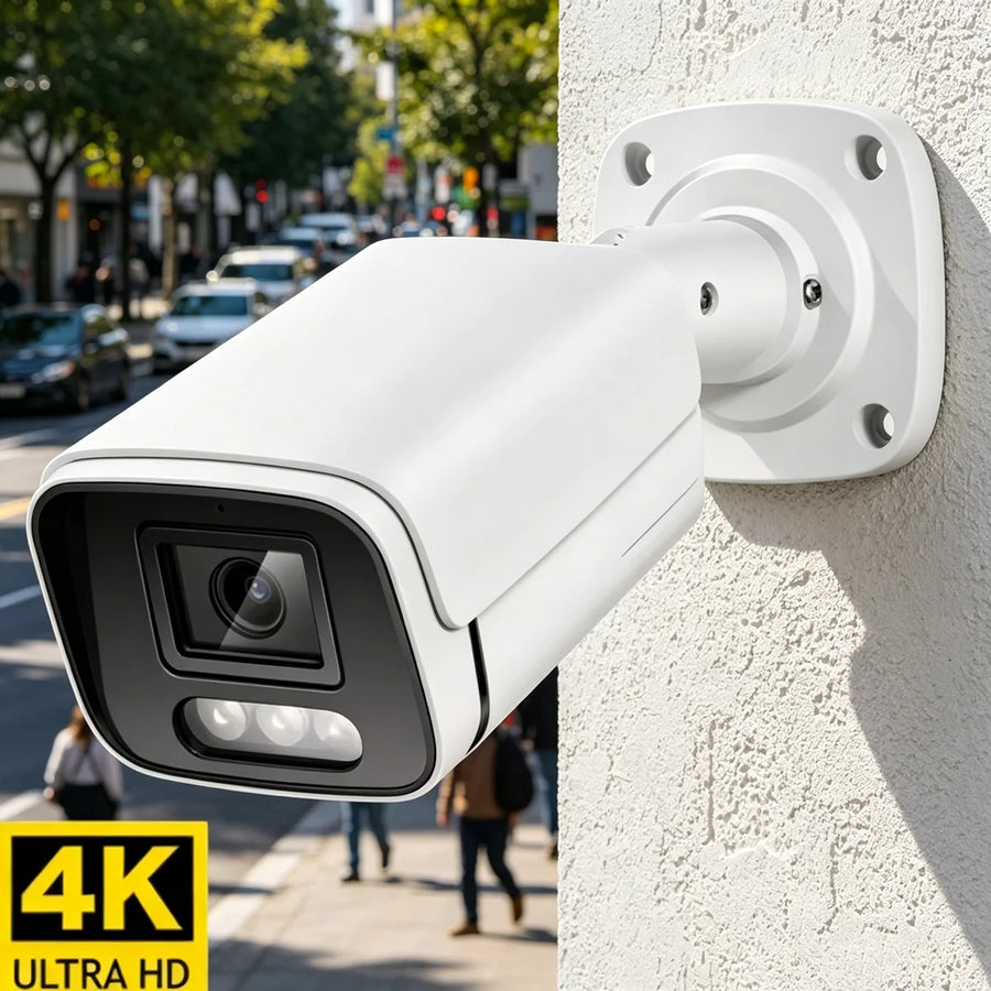 2026 NEW 4K 8MP 4MP IP Camera Outdoor Metal Bullet CCTV Home Security Camera with Audio AHD H.265 Onvif Color Night Vision