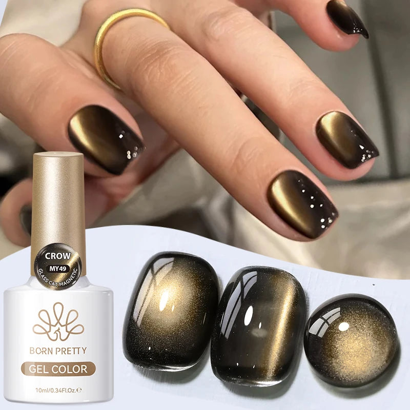BORN PRETTY 10ml Brown Purple Black Red Cat Magnetic Gel Polish Manicure Soak Off UV Gel Nail Art Varnish Autunm Winter Nails