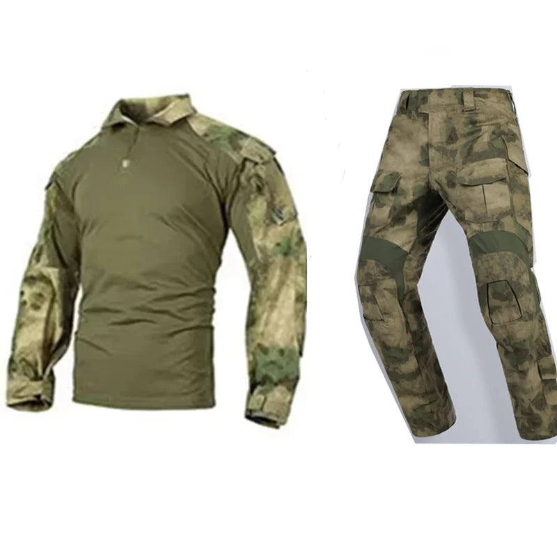 Tactical E3  Uniform Sets NEW Mens Camouflage Suits Outdoor Hunting Shirt Pants Tops Duty Cargo Trouser AOR1