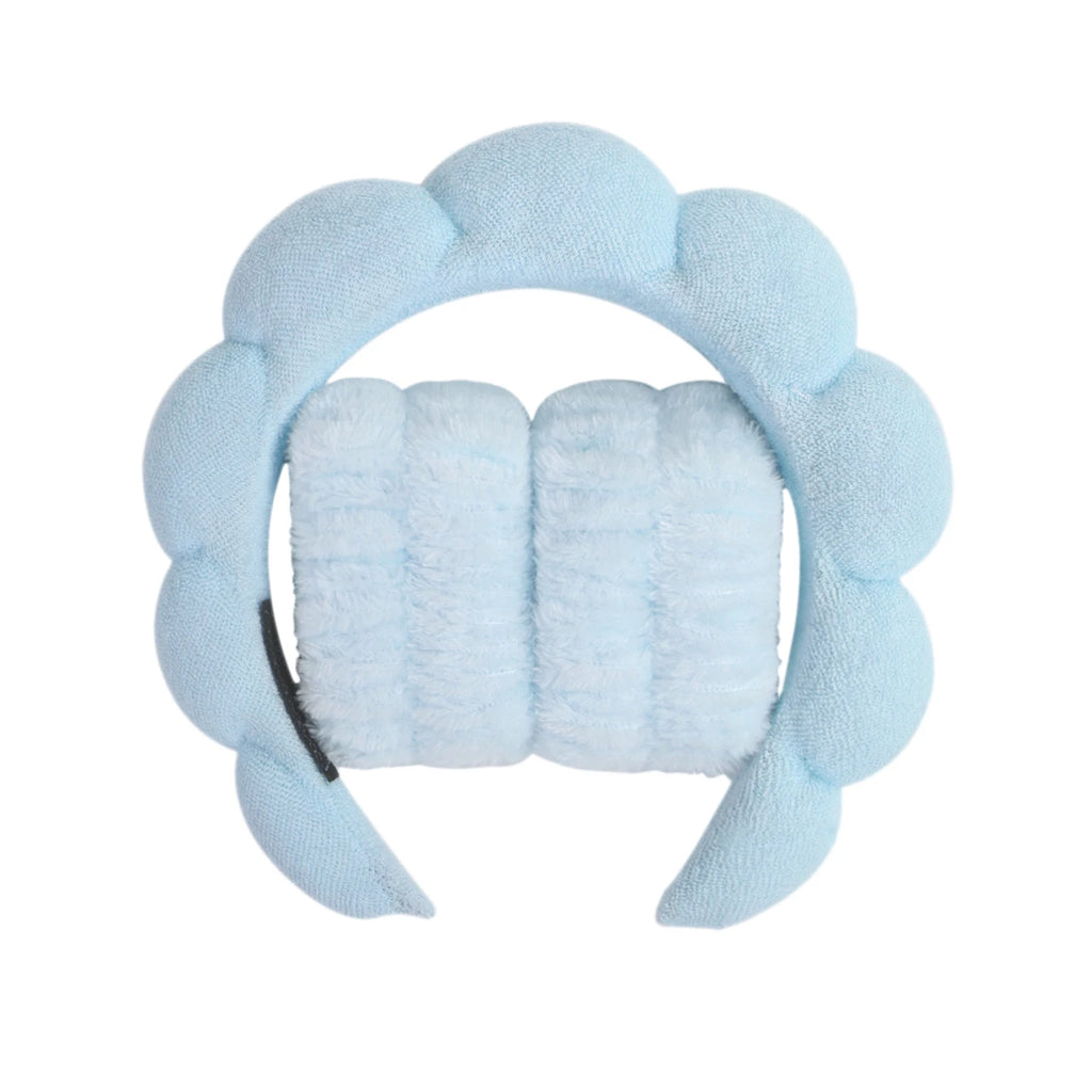 1/3Pcs Fashion Microfiber Washing Wristbands Scrunchies Puffy Headband Spa Bubble Headband for Washing Face Makeup Shower Skincare