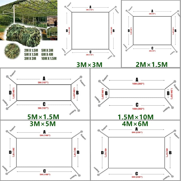 Camouflage Net Shade Net for Hunting Home Decor Paintball Bird Watching Camping Car Cover Hunting Blind Tree Stand Theme Decor