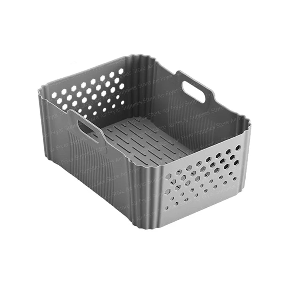 Air Fryer Mold for Ninja Double Stack XL SL400 SL401 AF400 Reusable Silicone Baking Tray for 7.6L-9.5L Deep Fryer Accessories