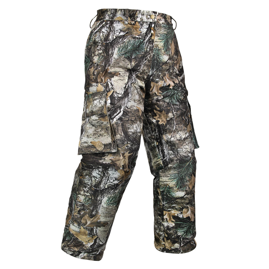 Woodland Camo Hunting Pants Outdoor Men's Hunting Pants Windproof Tactical Long Pants Warm Sweatpants for Camping Hiking Fishing