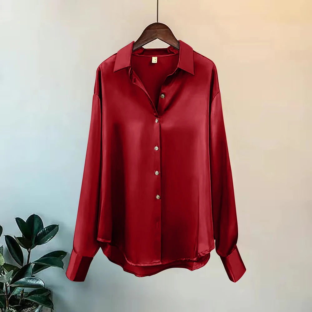 2025Spring Shirt And Blouses New Sweater Cardigans Woman Top Knitted Korean Long Sleeve Lapel Button Elegance Sweet Casual Coats