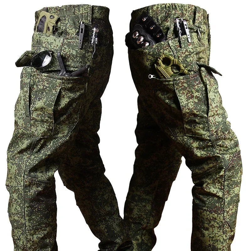 Soft Shell Combat Suit Military Uniform Army Jackets Hooded Top+Breathable Long Sleeve Cargo Pants Men Hunting Sets Multi-pocket