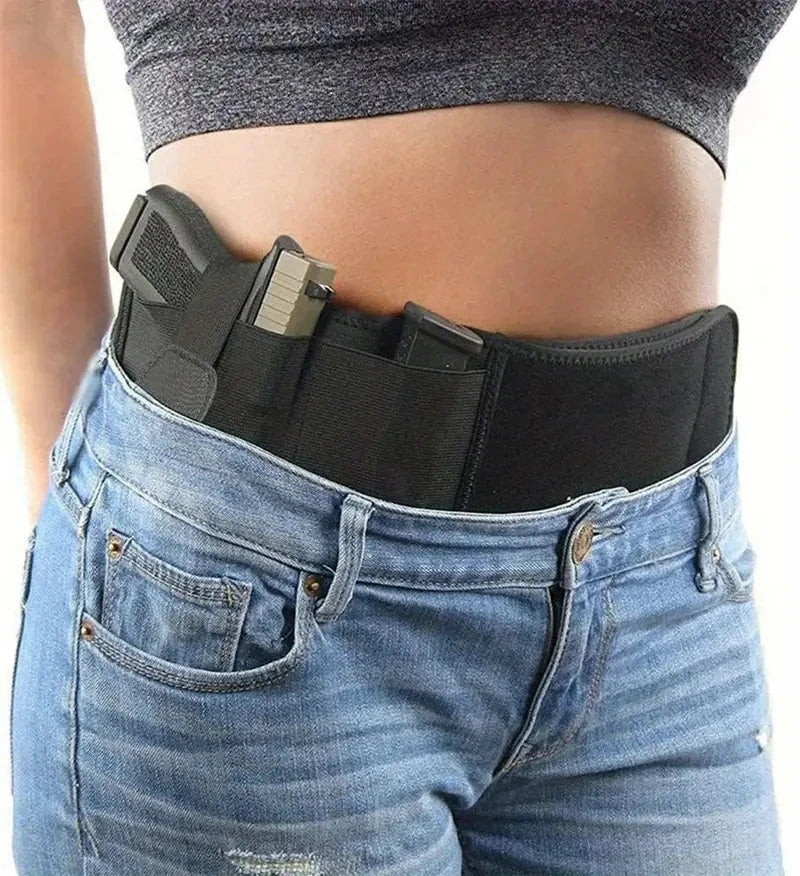 Men Tactical Waist Band Belt for Concealed Carry Outdoor Hunting/Fitness Gun Holster Hidden Phone Pouch Defense Utility Belt