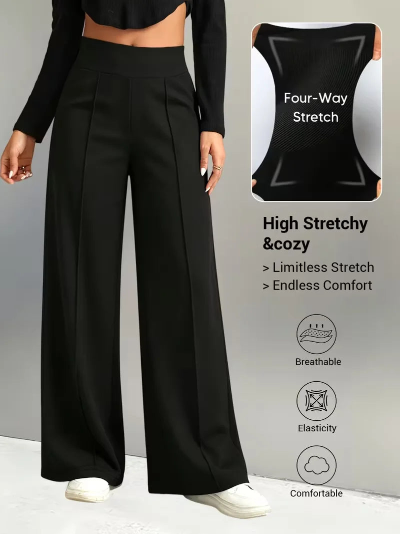 Women High Waist Wide Leg Sweatpants Spring Summer Solid Loose Straight Casual Jogger Lounge Long Pants