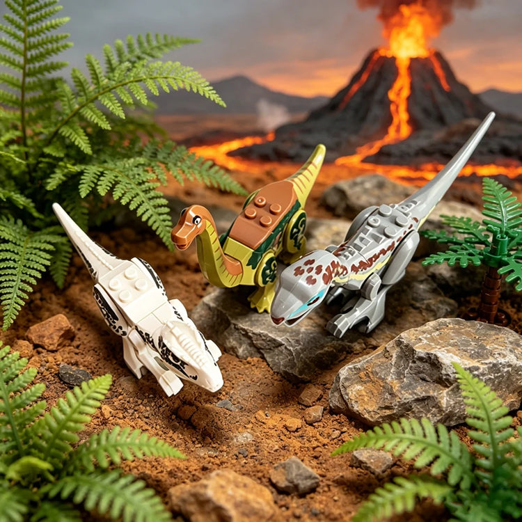 Dinosaur Figures World Building Blocks Set Jurassic Dino Model Educational STEM Bricks DIY Assemble Toys for Kids Birthday Gifts
