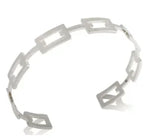Fashion Simple Stainless Steel 3 Crystal Bracelet Bangle