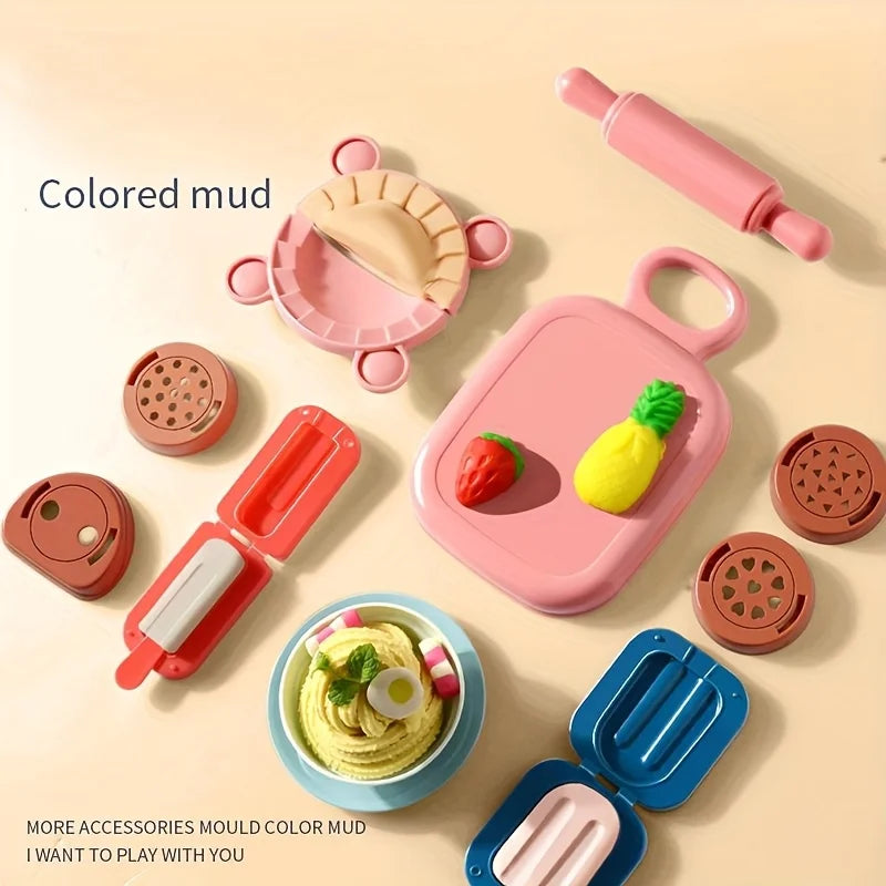 Ice Cream Play Dough Set - Vibrant Colors & Accessories, Creative Birthday Gift for Girls & Boys