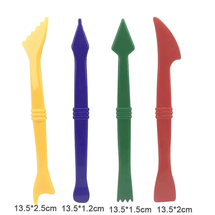 Kids DIY Play Dough Art Craft Toys 3D Plasticine Model Tools Accessories Clay Cutter Molds Creative Set For Boys Girls Children
