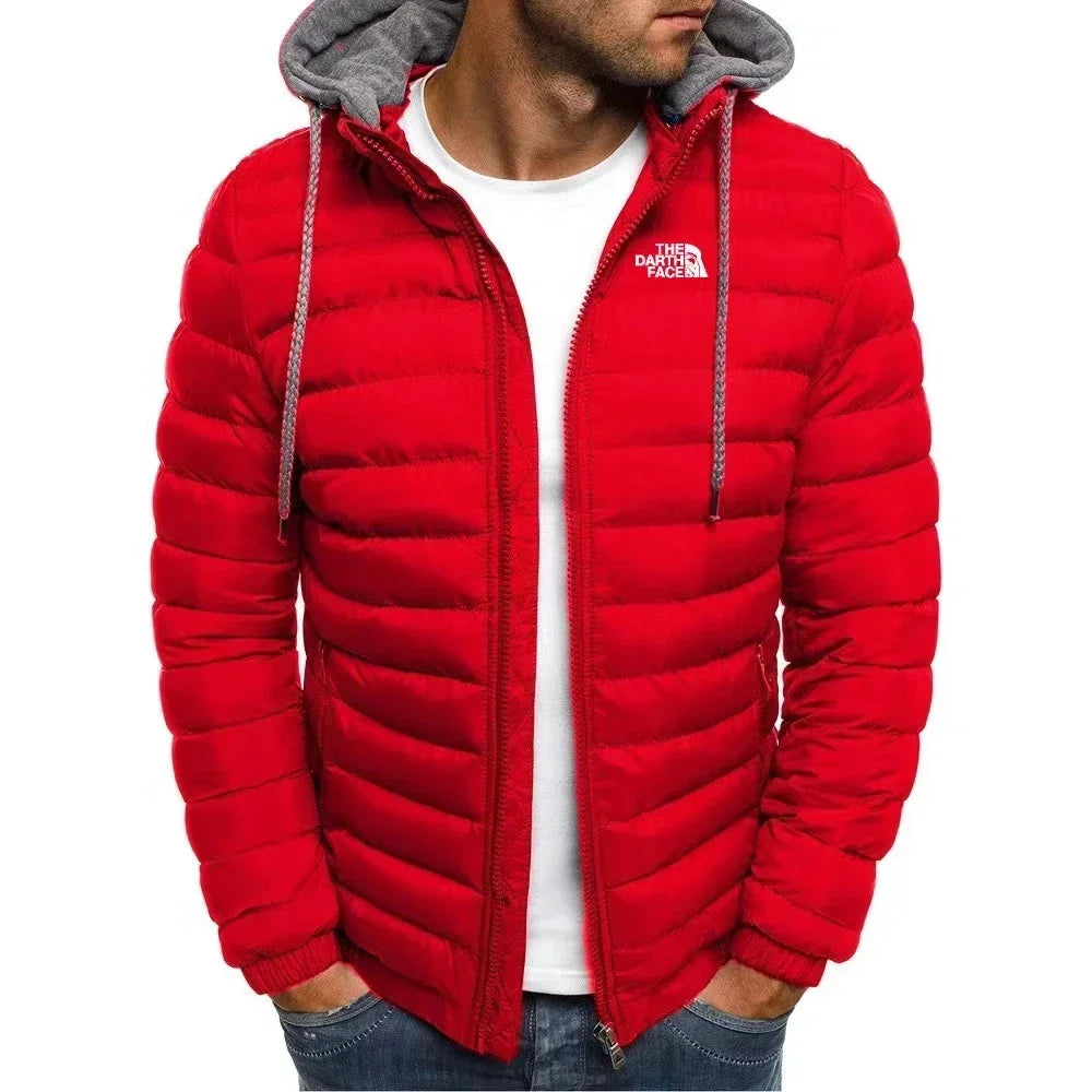 Men's Thick Hooded Zipper Insulated Winter Coat, Fits Well, Fashionable and Versatile, Suitable for Outdoor and Business Travel,