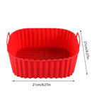 Silicone Air Fryer Liners Pot Square Airfryer Basket Plate Cooking Gadgets Reusable Non-stick Pizza Pan Oven Kitchen Accessories