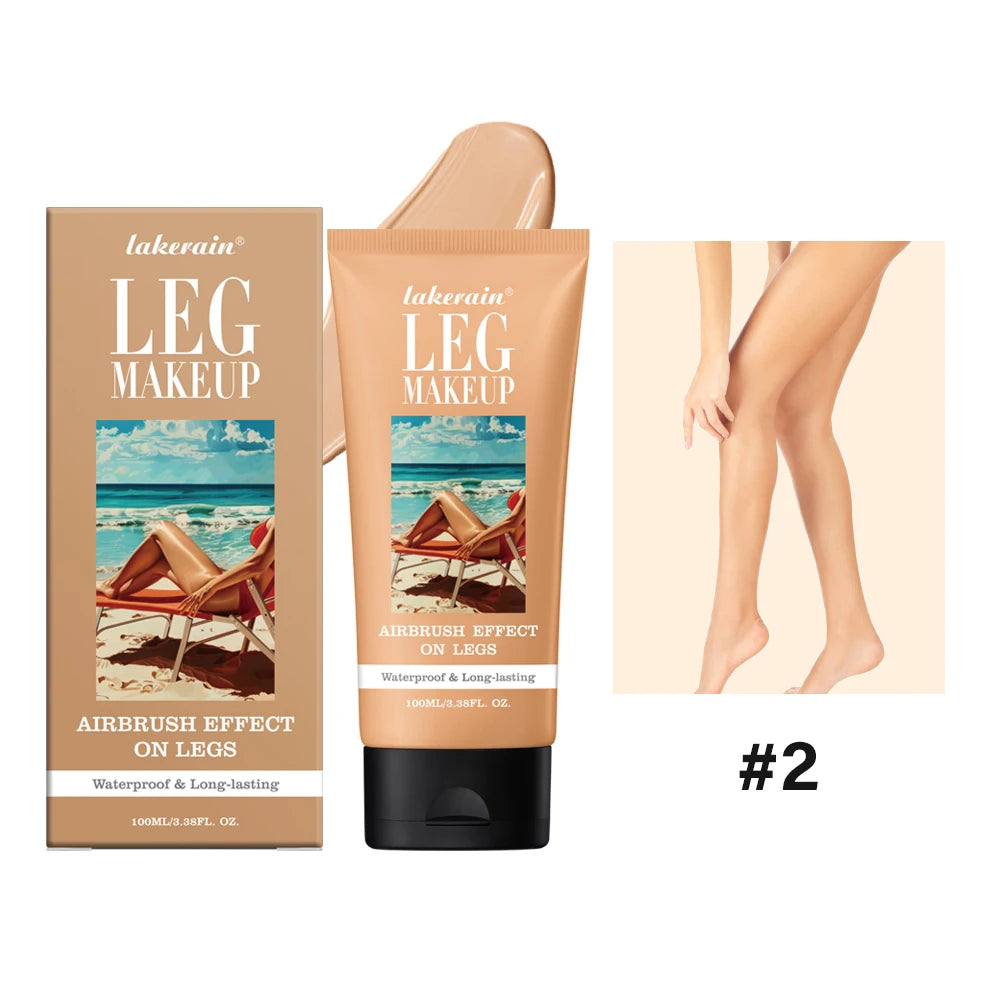 100ml Tan Leg Makeup Body Foundation Lotion Even Skin Tone Waterproof Long Lasting Body Tanning Cream Medium Bronze Leg Makeup