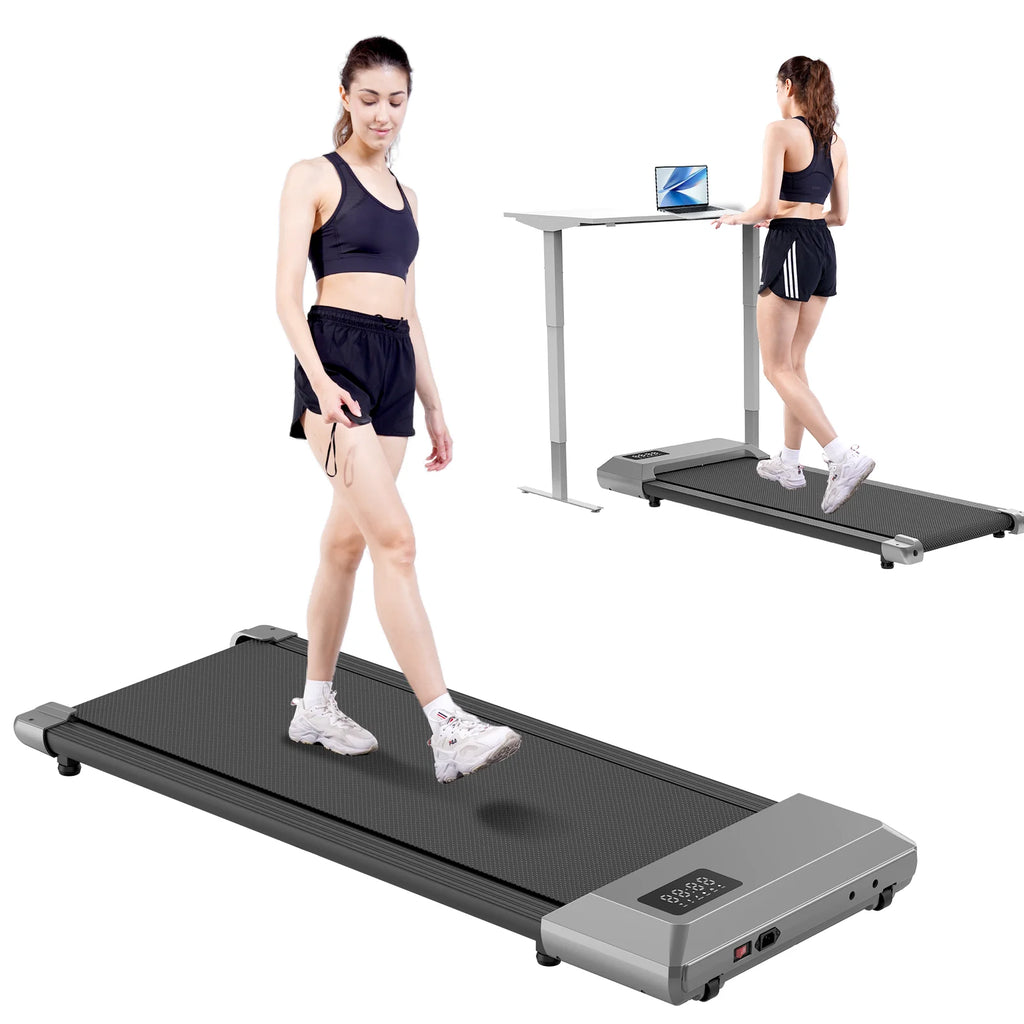 2in1 Walking Pad Mini Treadmill Portable for Home&Office Under Desk LCD Screen Max 300lbs Quiet Treadmills Exercise Machine
