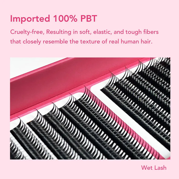 DIYDAY 5D Fairy Eyelash Extensions Spikes Wet Lashes Cluster Premade Fans 5D Flora Mink False Eyelashes for Makeup