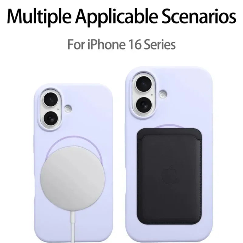 Original Liquid Silicone For Magsafe Case For iPhone 18 Pro 17 16 15 14 13 12 11 Pro Max Magnetic Wireless Charging Soft Cover