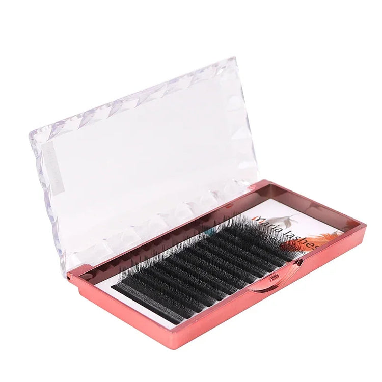 MARIA 3D W Shaped Soft Lash Extension Supplies 0.07 Eyelashes Wholesale Natural Makeup Easy Fan Y Clusters Private Label